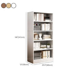 Rustic Brown Walnut Finish Wood Barrister Bookcase #size