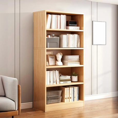 Rustic Brown Walnut Finish Wood Barrister Bookcase Image - 2