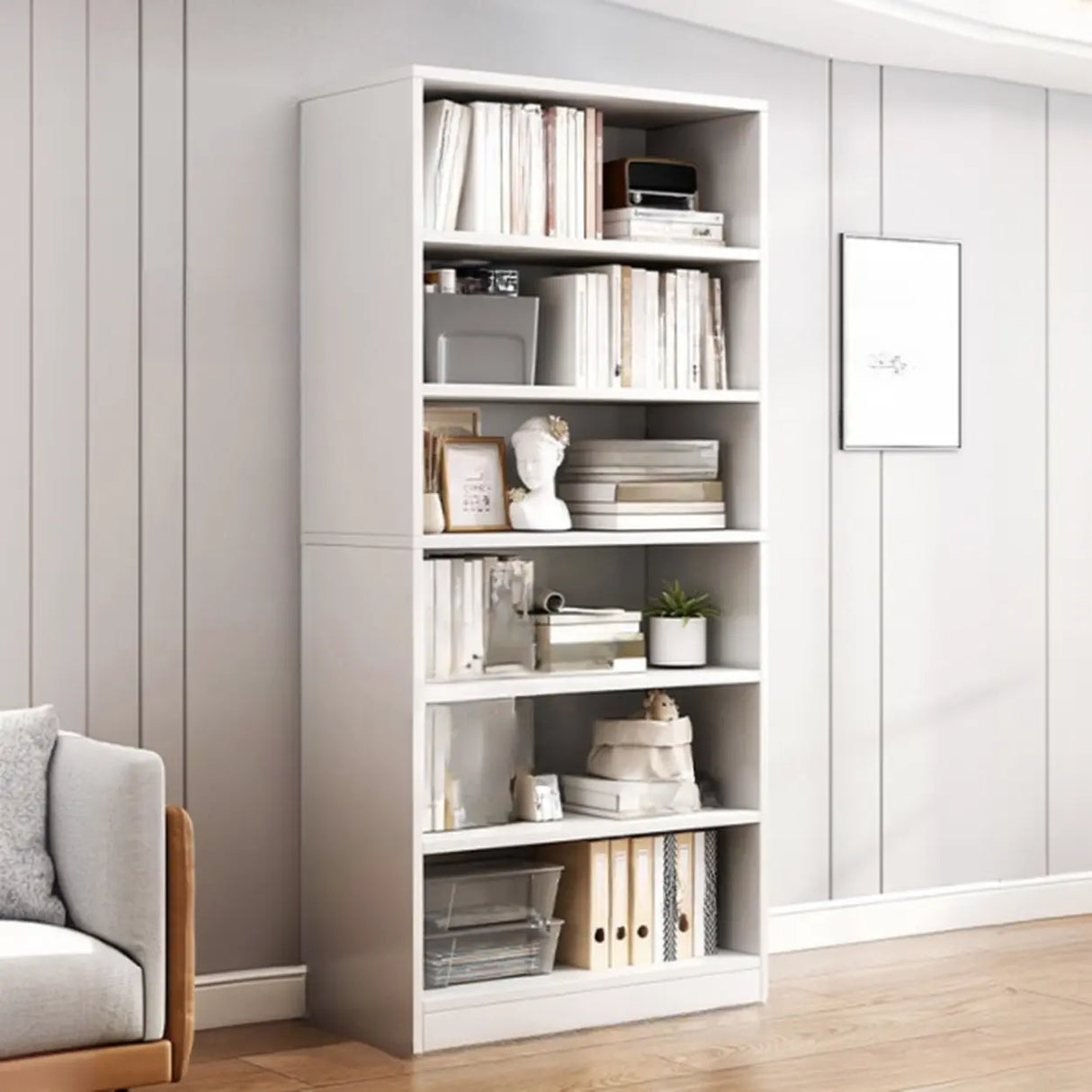 Rustic Brown Walnut Finish Wood Barrister Bookcase Image - 7