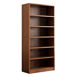 Rustic Brown Walnut Finish Wood Barrister Bookcase Image - 9