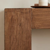 Rustic Classic Entryway Narrow Rectangular Wood Console Table Image - 6