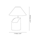 Rustic Dark Wood Walnut Geometric Inline Switch Table Lamp Image - 22