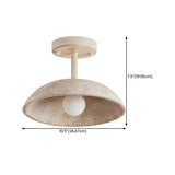 Rustic Entrance Mini Beige Barn Semi-Flush Mount Light #size