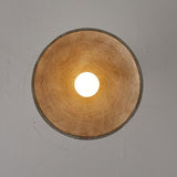 Rustic Entrance Mini Beige Barn Semi-Flush Mount Light Image - 6