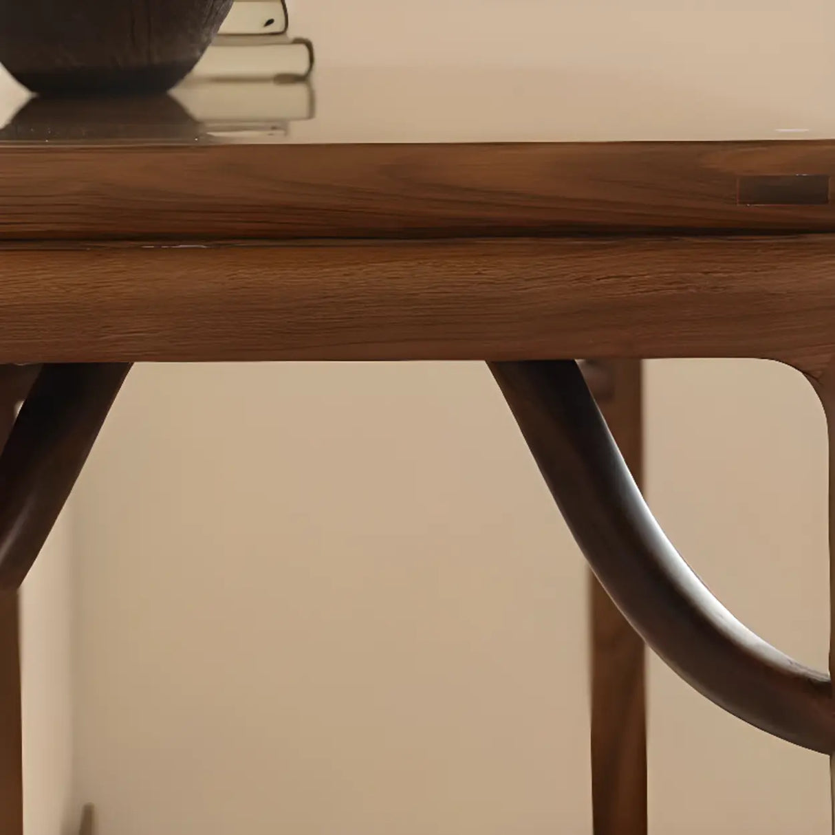 Rustic Entryway Auburn Elm Wood Standard Console Table Image - 10