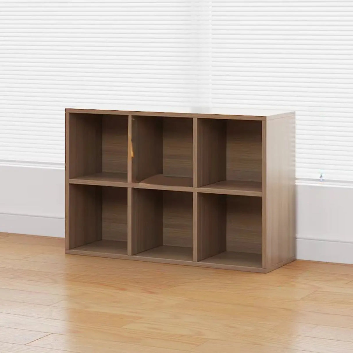 Rustic Espresso Rectangular Timber Wide Bookshelves Image - 13