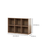Rustic Espresso Rectangular Timber Wide Bookshelves Image - 17