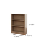 Rustic Espresso Rectangular Timber Wide Bookshelves Image - 25
