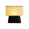 Rustic Fabric Oval Shade Wood Base Table Lamp Image - 26