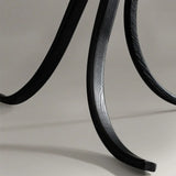 Rustic Foot Switch Fabric Cone Wood Curved Tripod Floor Lamp Image - 6