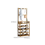 Rustic Ladder Bamboo Entryway Multi-Tier Shoe Rack Storage Image - 19
