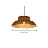 Rustic Layered Brown Rattan Woven Restaurant Pendant Light Image - 10