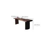 Rustic Live Edge Wood Double Pedestal Console Table Image - 10