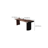 Rustic Live Edge Wood Double Pedestal Console Table Image - 7