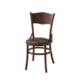 Rustic Mid-Century Wooden Back Curved Dining Chair with Cushion Image - 25