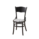 Rustic Mid-Century Wooden Back Curved Dining Chair with Cushion Image - 32