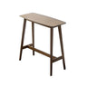 Rustic Minimalist Rectangular Wooden Bar Table With Footrest Image - 9