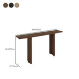 Rustic Minimalist Wood Sled Rectangular Console Table #size