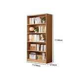 Rustic Natural Finish Adjustable Shelves Wood Bookcase #size