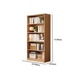 Rustic Natural Finish Adjustable Shelves Wood Bookcase Image - 39