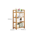 Rustic Natural Finish Bamboo Multi-Layer Bookshelf Image - 19