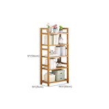 Rustic Natural Finish Bamboo Multi-Layer Bookshelf Image - 21