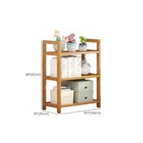 Rustic Natural Finish Bamboo Multi-Layer Bookshelf Image - 23