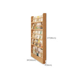 Rustic Natural Finish Wood Vertical Standard Bookcase Image - 29