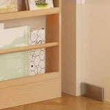 Rustic Natural Finish Wood Vertical Standard Bookcase Image - 14