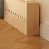Rustic Natural Finish Wood Vertical Standard Bookcase Image - 15
