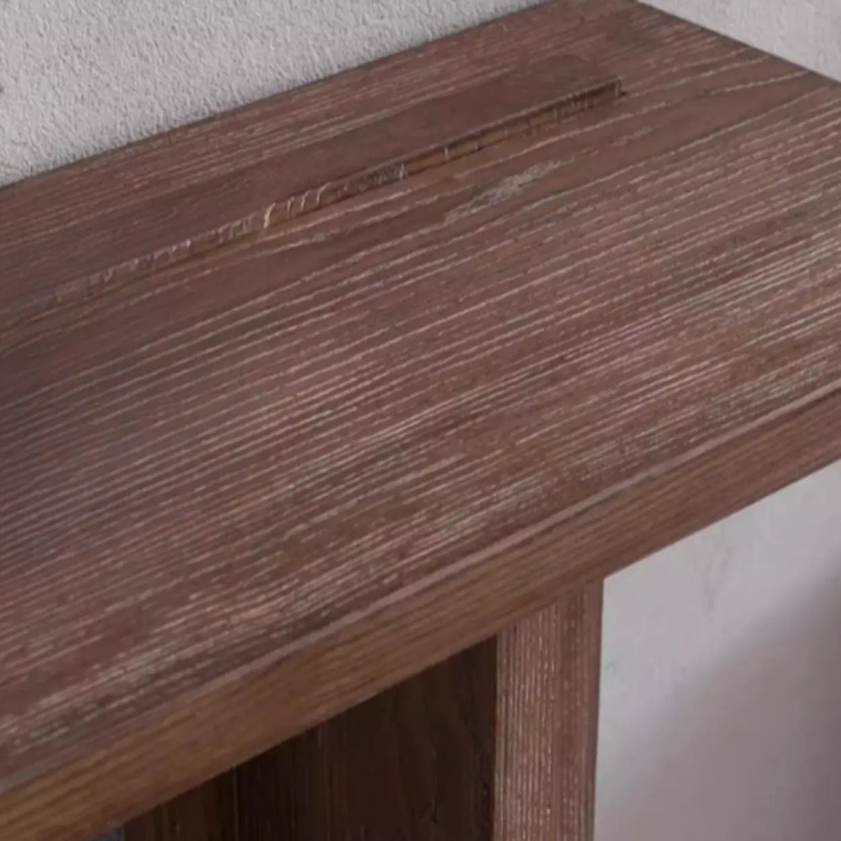 Rustic Natural Rectangular Wood Entryway Console Table Image - 4