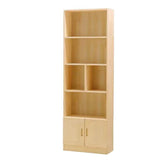 Rustic Natural Wood Vertical Pine Barrister Bookcases Image - 11