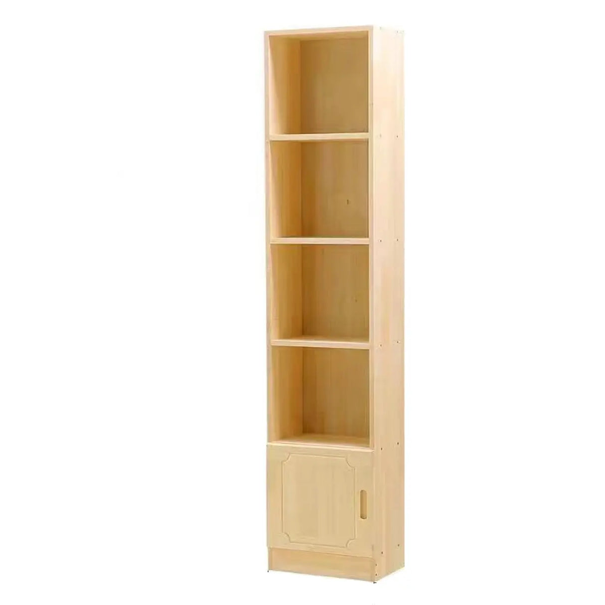 Rustic Natural Wood Vertical Pine Barrister Bookcases Image - 12