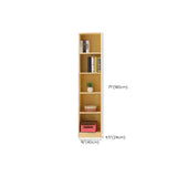 Rustic Natural Wood Vertical Pine Barrister Bookcases Image - 15