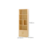 Rustic Natural Wood Vertical Pine Barrister Bookcases Image - 16
