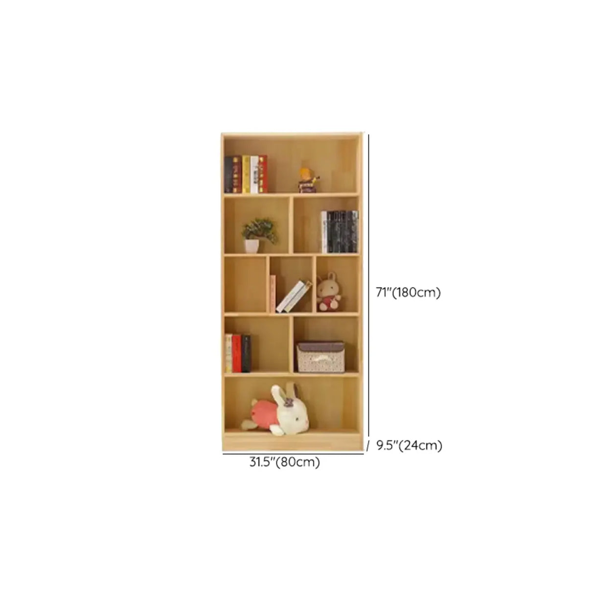Rustic Natural Wood Vertical Pine Barrister Bookcases Image - 17
