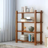 Rustic Open Brown 5-Tiers Wooden Display Bookshelf Image - 9