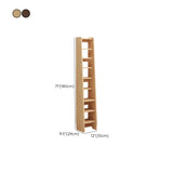 Rustic Open Cube Walnut Shelves Ladder Bookcase Brown Image - 19