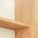 Rustic Open Cube Walnut Shelves Ladder Bookcase Brown Image - 8