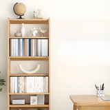 Rustic Open Cube Walnut Shelves Ladder Bookcase Brown Image - 13