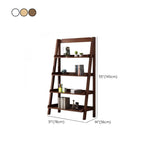 Rustic Open Ladder Wooden Vertical Display Bookshelf #size