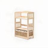 Rustic Open Natural Wood Standard Storage Bookshelf Image - 30