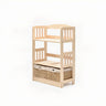 Rustic Open Natural Wood Standard Storage Bookshelf Image - 30