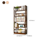 Rustic Open Natural Wood Standard Storage Bookshelf #size
