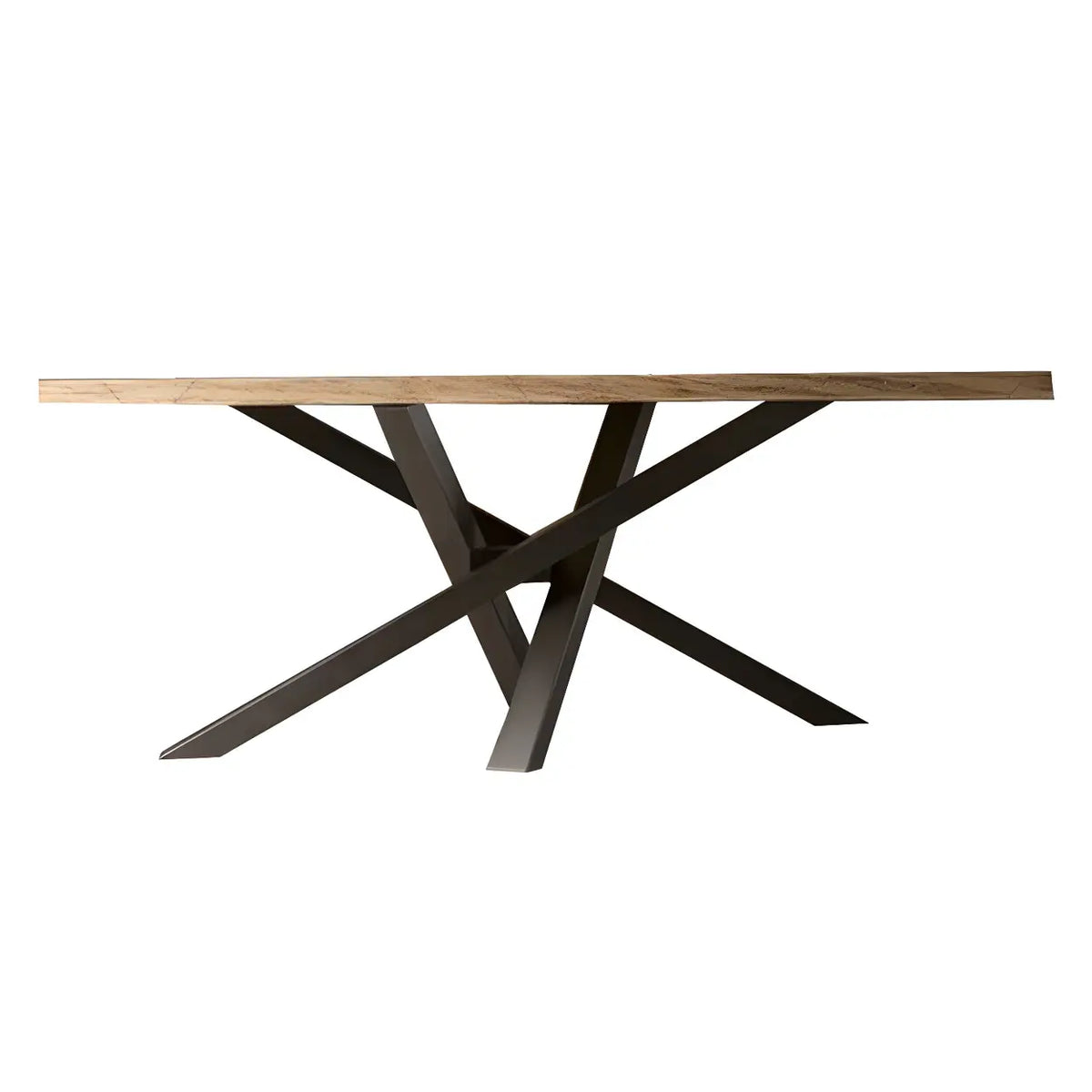 Rustic Rectangle Pine Natural Large Dining Table Image - 3