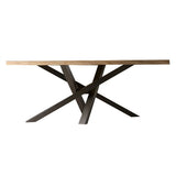 Rustic Rectangle Pine Natural Large Dining Table Image - 3