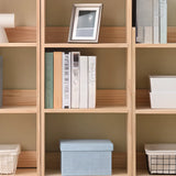 Rustic Rectangular Vertical Pine Open Display Bookcase Image - 10