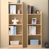 Rustic Rectangular Vertical Pine Open Display Bookcase Image - 15