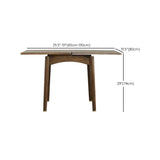 Rustic Rectangular White Stone Dining Table Wood Drop Leaf #size