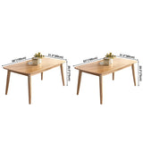 Rustic Rectangular Wood Natural Finish Kitchen Dining Table Image - 8